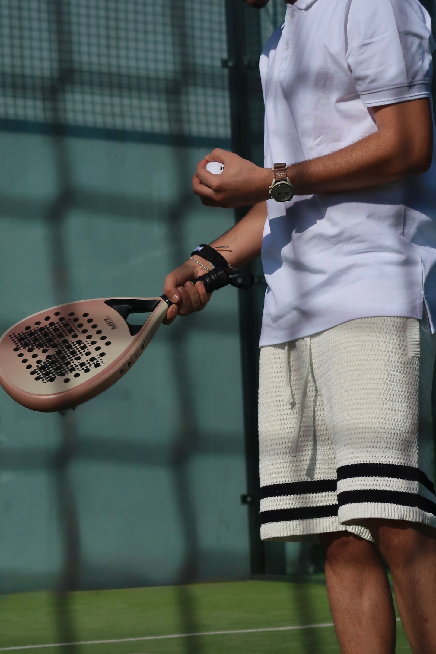 מחבט פאדל מקצועי MEL LUNA Rose Cream Elite- 18K carbon