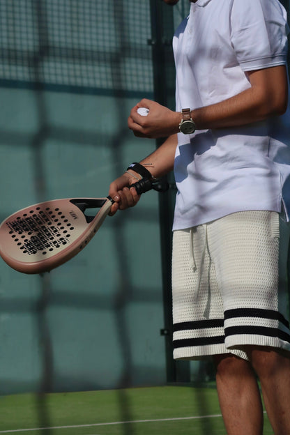 מחבט פאדל מקצועי MEL LUNA Rose Cream Elite- 18K carbon